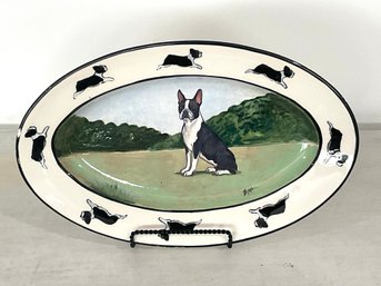 Boston Terrier Large Ceramic Platter