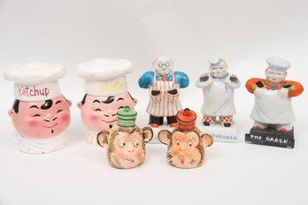 Mid Century Hand Painted Porcelain Collection
