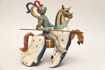 Medieval Knight Horse Jousting Figurine