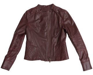 Barneys New York Brown Leather Jacket