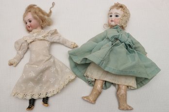 2 Antique Porcelain Dolls