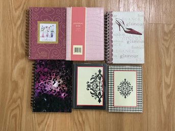 Six Assorted Journal Notebooks Brand New