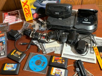 Sega 32 Game Sysytem With Games And Accessories