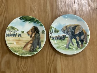 Pair Of Safari Gien France Plates