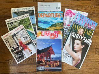Collection Of Magazines Including Architectural Digest