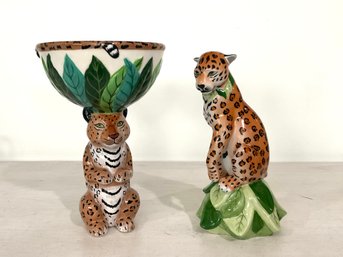 Lynn Chase Porcelain Leopard Figurines