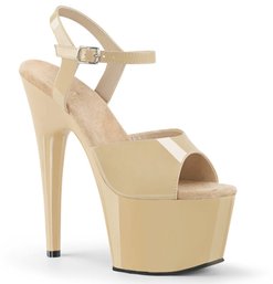 Pleasers Creme Adore Platform Ankle Strap Sandal Size 11 New In Box