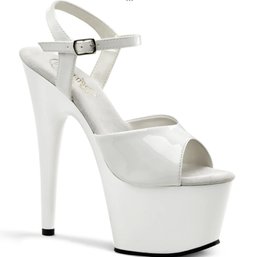 Pleasers White Adore Platform Ankle Strap Sandal Size 9 New In Box