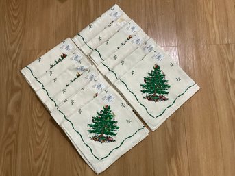 12 Spoke Christmas Tree Napkins New With Tags