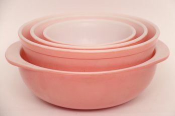 Pyrex Flamingo Pink Nesting Bowls