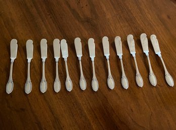 12 Buccellati Impero Sterling Silver Butter Knives