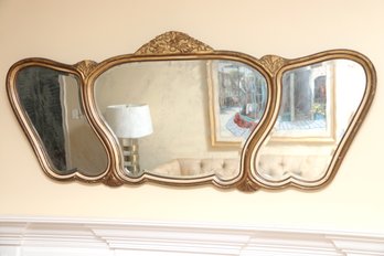 French Baroque Gilt Wood Wall Mirror