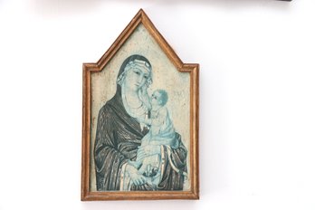 Meo Da Siena (active 1310-1333) Madonna And Baby