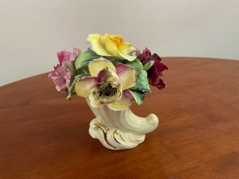 Vintage Fairweather Flower Bouquet Cornucopia