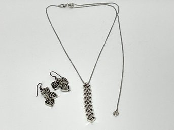 Brighton Heart Pendant Necklace  And Earrings