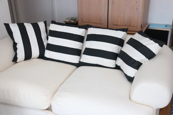 Black And White Throw Pillows - Set Of 4