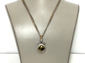 Brighton Silver & Gold Tone Necklace With Pendant