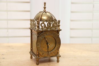 Antique Smiths English Brass Lantern Clock