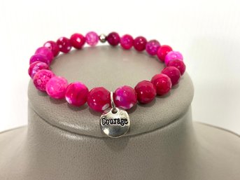 Pink Courage Stretch Bracelet