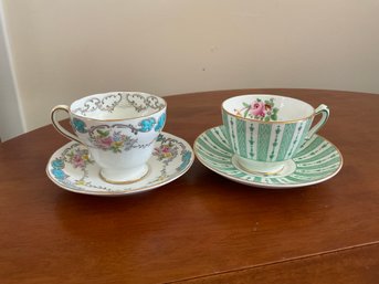 Salisbury And Crown Staffordshire Tea Cups And Saucers