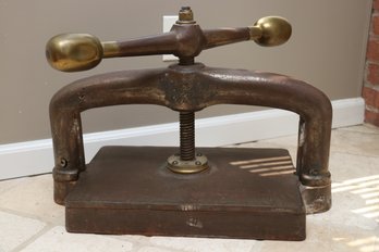 Antique Cast Iron Book Press