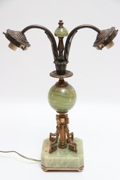 Onyx And Brass Lamp