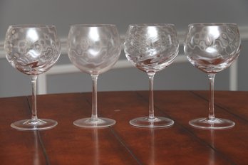 Tiffany And Co Crystal Red Wine Glasses - A Set Of 4