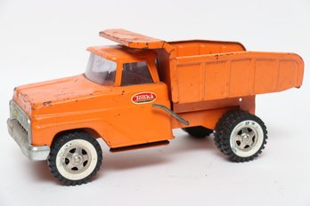 1960s Orange Pressed Steel Tonka Dump Truck