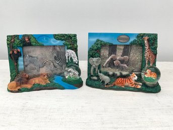 Pair Of Bronx Zoo Picture Frames With Globes