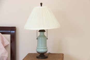 Glazed Turquoise Pull Chain Lamp