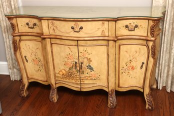 Venetian Lacquered  Hand Painted Sideboard
