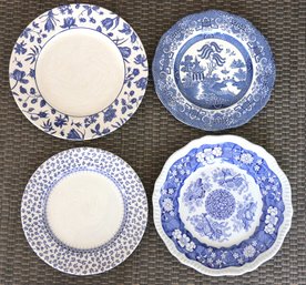Blue And White Plate Set Of 4