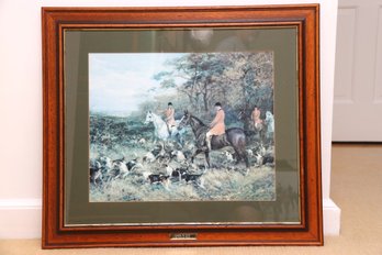 Drawing The Covert By Heywood Hardy Framed Oil Painting Print On Canvas In Rich Wood Frame.