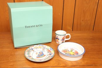 Tiffany And Co. '5 Little Pigs' 3 Piece Porcelain Set With Box