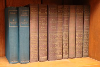 Literature Classics Including Dumas, Dickens, Kipling (10 Total)
