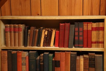 Vintage Books Including Walt Whitman, Plato, Ralph Waldo Emerson (Shelf 1 Of 4)