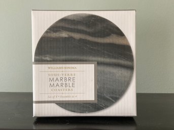 Williams Sonoma Marble Coasters Boxed Set Of Four