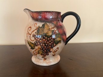 Certified International Grapevine Ceramic Pitcher Tre Sorelle Studios