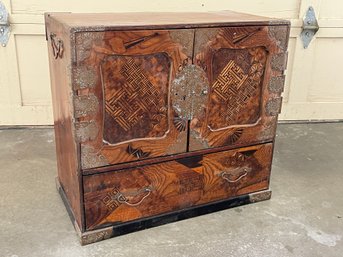 Japanese Campaign Chest With Brass Mounts