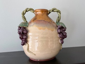 Grapevine Dual Handle Ceramic Vase