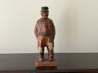 Vintage Wood Carved Man