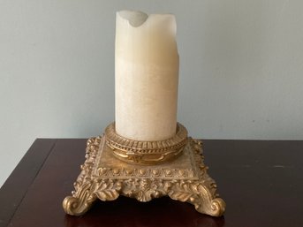 Gold Resin Candle Holder