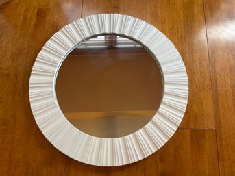 White Round Wall Mirror