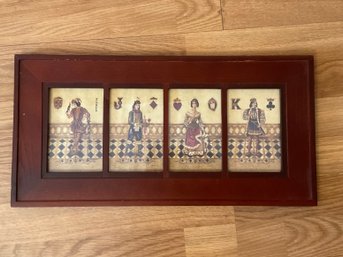 Harlequin Playing Cards Framed Print