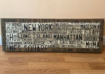 Names Of Places In New York City Wall Hanging