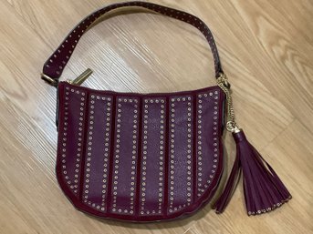 Michael Kors Brooklyn Grommet Plum Bag