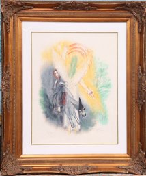 Reuven (Zelicovici) Rubin (1893 - 1974) 'Balaam The Angel' Lithograph With COA