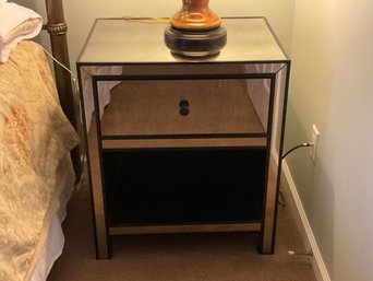 Pair Of Pottery Barn Marnie Mirrored Nightstands