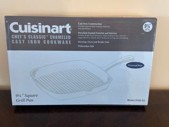 Cuisinart Provencal Blue 9 Inch Square Grill Pan New In Box