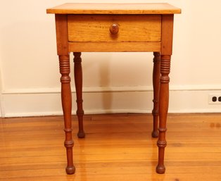 American Federal  Cherry Wood One Drawer Stand
